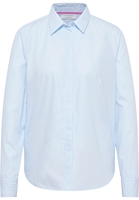 overhemdblouse in hemelsblauw vlakte