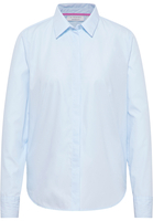 overhemdblouse in hemelsblauw vlakte