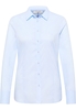 overhemdblouse in hemelsblauw vlakte