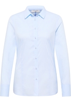 overhemdblouse in hemelsblauw vlakte