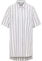 overhemdblouse in kaki gestreept
