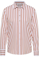 overhemdblouse in karamel gestreept