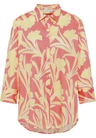 overhemdblouse in koraal gedrukt