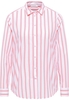 overhemdblouse in koraal gestreept