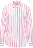 overhemdblouse in koraal gestreept