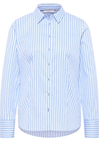 overhemdblouse in lyseblå gestreept