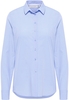 overhemdblouse in lyseblå vlakte
