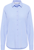 overhemdblouse in lyseblå vlakte