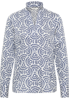 overhemdblouse in navy gedrukt