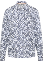 overhemdblouse in navy gedrukt
