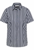 overhemdblouse in navy gestreept