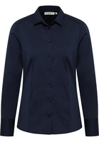 overhemdblouse in navy vlakte