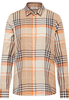 overhemdblouse in oranje geruit