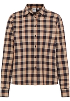 overhemdblouse in oranje geruit