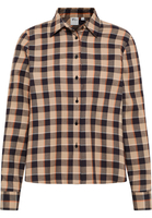 overhemdblouse in oranje geruit