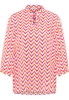 overhemdblouse in pink gedrukt