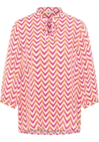 overhemdblouse in pink gedrukt