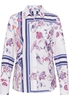 overhemdblouse in pink gedrukt