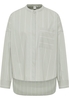 overhemdblouse in saliegroen gestreept