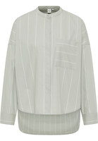 overhemdblouse in saliegroen gestreept