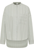 overhemdblouse in saliegroen gestreept