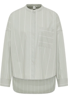 overhemdblouse in saliegroen gestreept