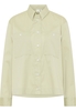overhemdblouse in saliegroen vlakte