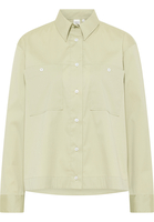 overhemdblouse in saliegroen vlakte