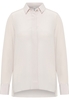 overhemdblouse in taupe vlakte
