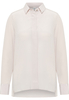 overhemdblouse in taupe vlakte