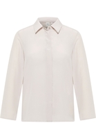 overhemdblouse in taupe vlakte