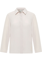 overhemdblouse in taupe vlakte