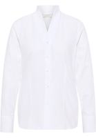 overhemdblouse in wit gestructureerd