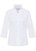 overhemdblouse in wit gestructureerd