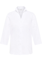 overhemdblouse in wit gestructureerd