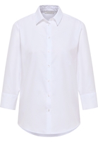 overhemdblouse in wit gestructureerd