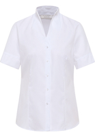 overhemdblouse in wit gestructureerd