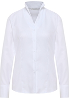 overhemdblouse in wit gestructureerd