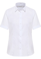 overhemdblouse in wit gestructureerd