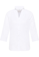 overhemdblouse in wit gestructureerd