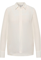 overhemdblouse in wit vlakte
