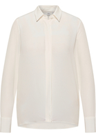overhemdblouse in wit vlakte