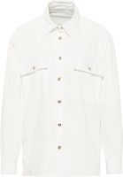 overhemdblouse in wit vlakte