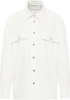 overhemdblouse in wit vlakte