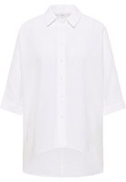 overhemdblouse in wit vlakte