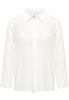 overhemdblouse in wit vlakte