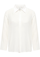 overhemdblouse in wit vlakte
