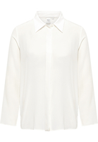 overhemdblouse in wit vlakte