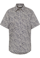 overhemdblouse in wit/navy gedrukt