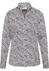 overhemdblouse in wit/navy gedrukt